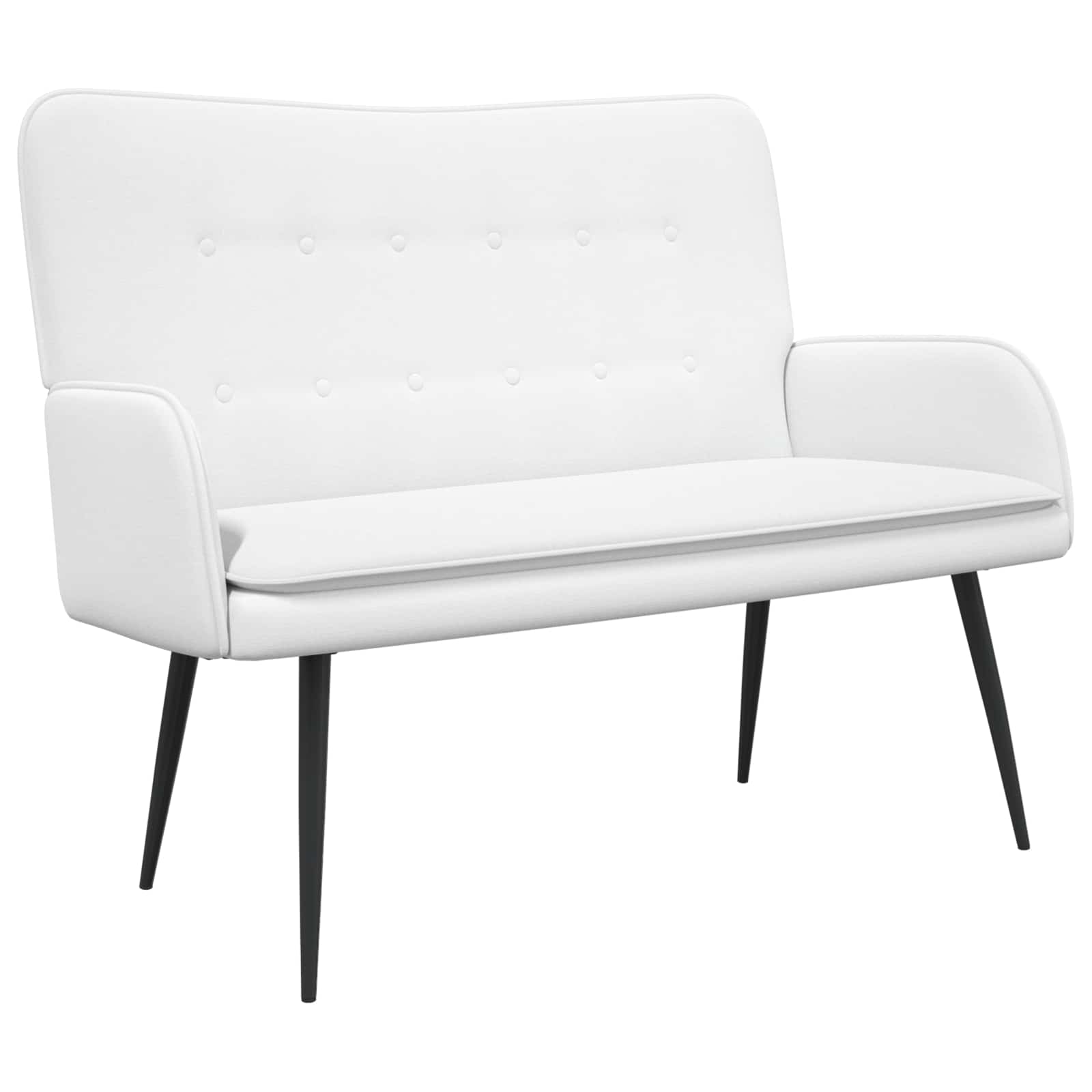 2-Sitzer Sofa Hellgrau 115 x 61 x 87 cm Stoff