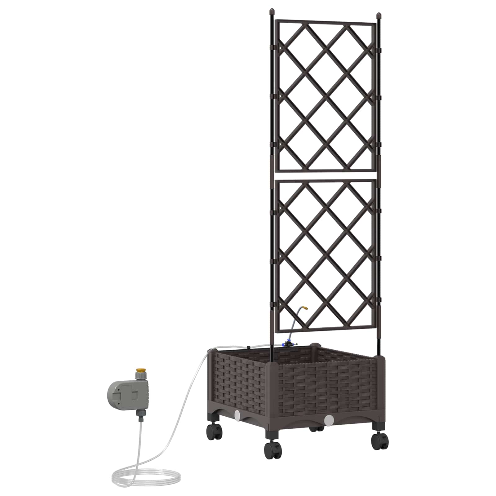 Garten-Pflanzgefäß 4 Stk. Braun 160 x 40 x 22 cm PP