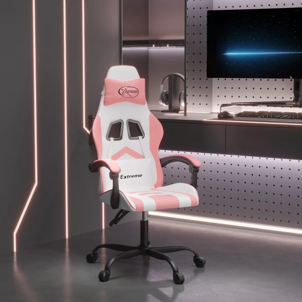 Gaming-Stuhl Drehbar Schwarz und Rot Kunstleder