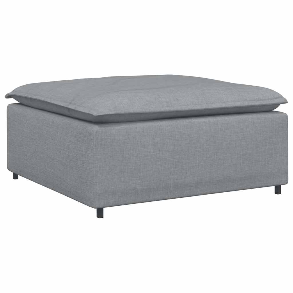 Modulares Sofa Endmodul mit Armlehne Kissen Hellgrau 100 cm