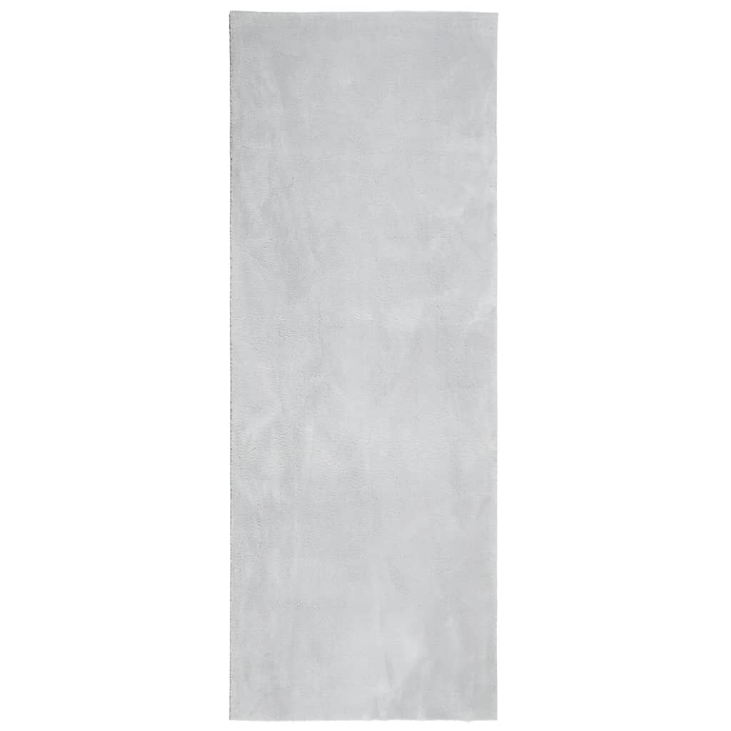 Teppich HUARTE Kurzflor Weich und Waschbar Anthrazit 60x110 cm