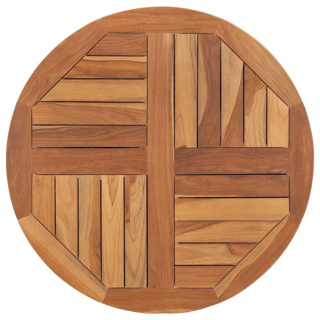 Tischplatte Massivholz Teak Rund 2,5 cm 40 cm