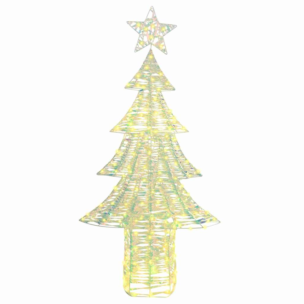 Weihnachtsbaum mit 120 LEDs Warmweiß 120,5 cm PET