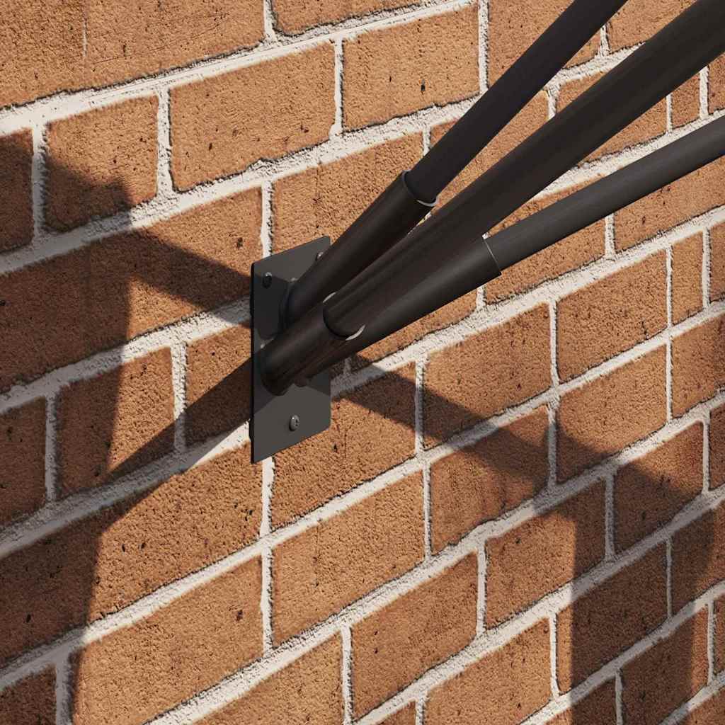 Fahnen Pole Holde Schwarz 10,5 x 7,5 x 0,25 cm Stahl