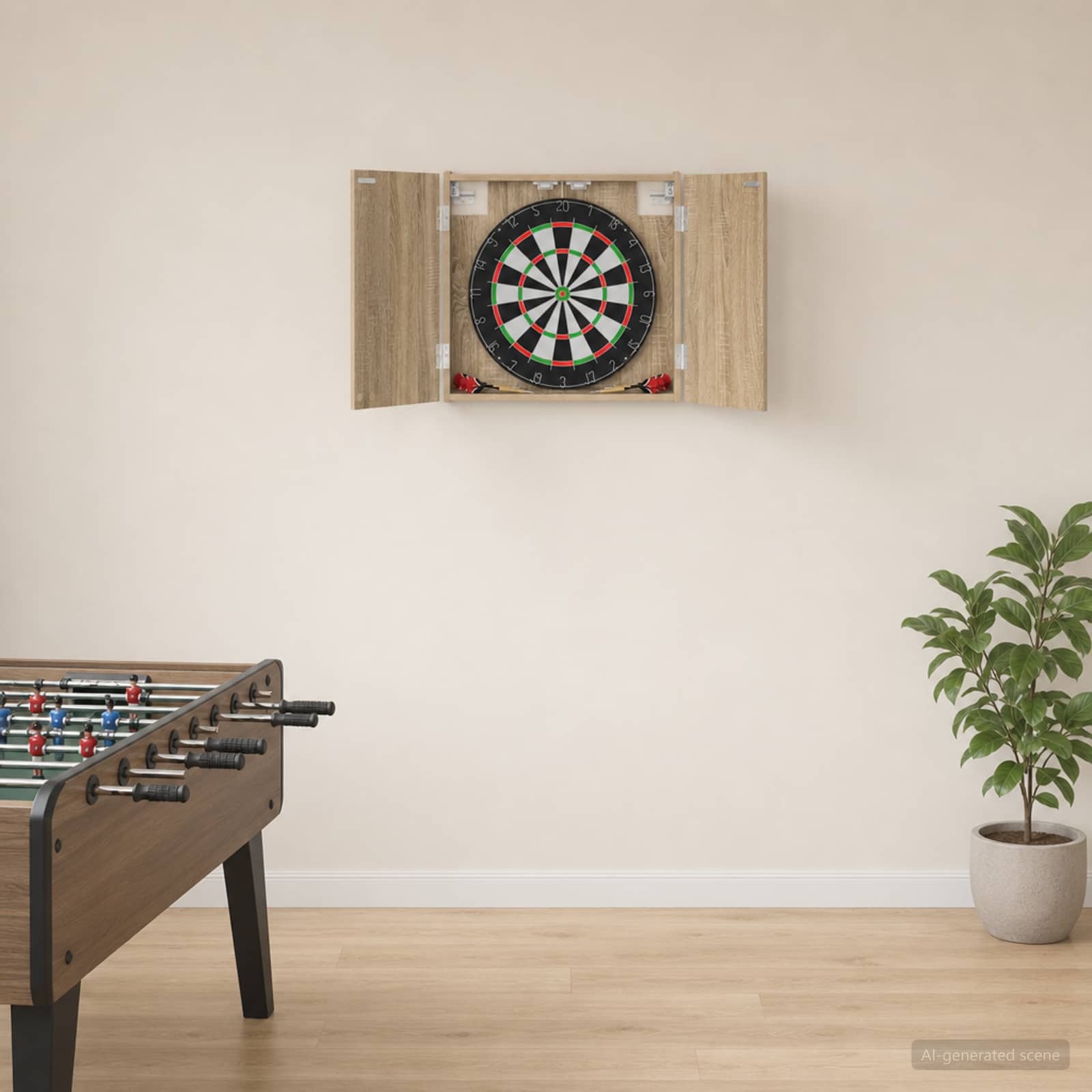 Dartboard Schrank Weiß 56 x 12 x 53,5 cm Holzwerkstoff