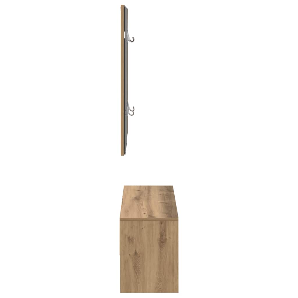 Garderoben-Set Weiß Holzwerkstoff