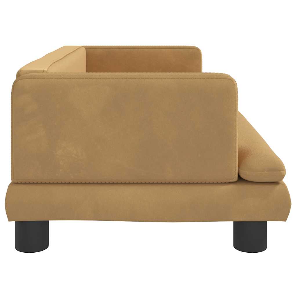 Kindersofa Blau 80x45x30 cm Samt