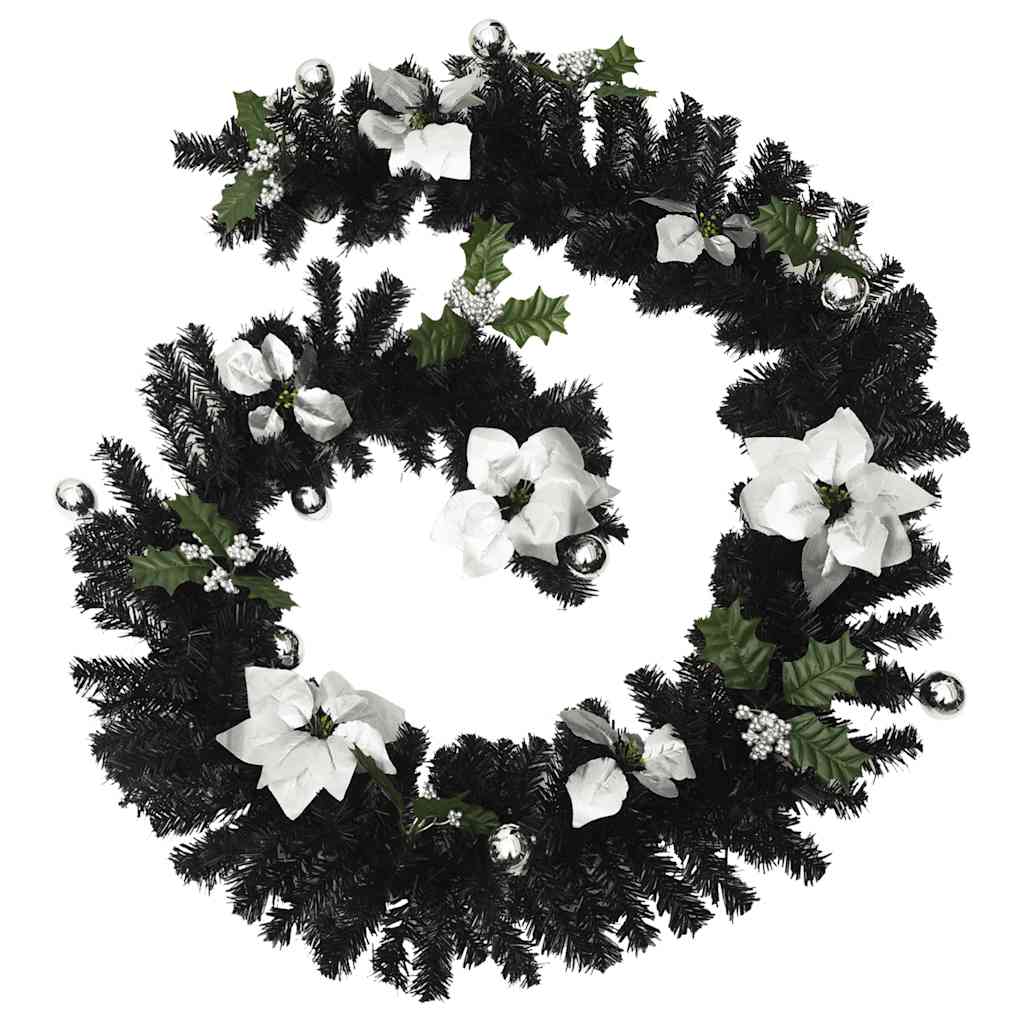 Weihnachtsgirlande mit LED-Lichtern Grün 2,7 m PVC