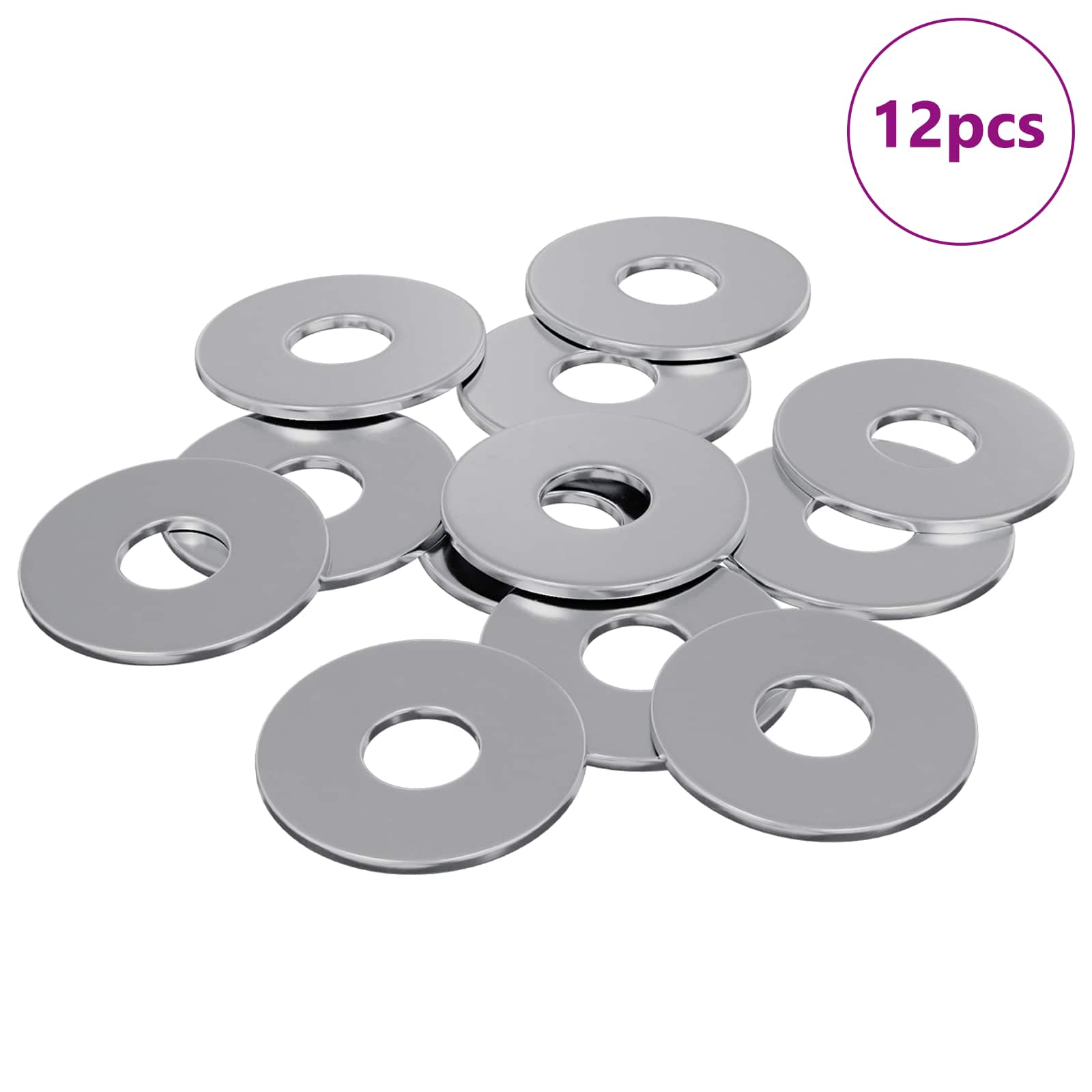 Unterlegscheiben 2 pcs Silber 10 x 10 x 1,2 mm Stahl