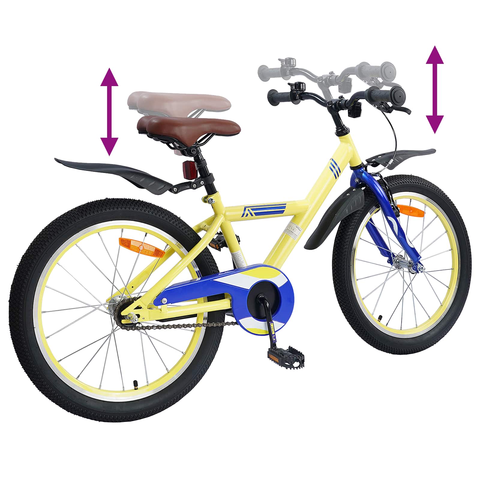 Kinderfahrrad 12 Zoll für 2-4 Jahre alt Gelb
