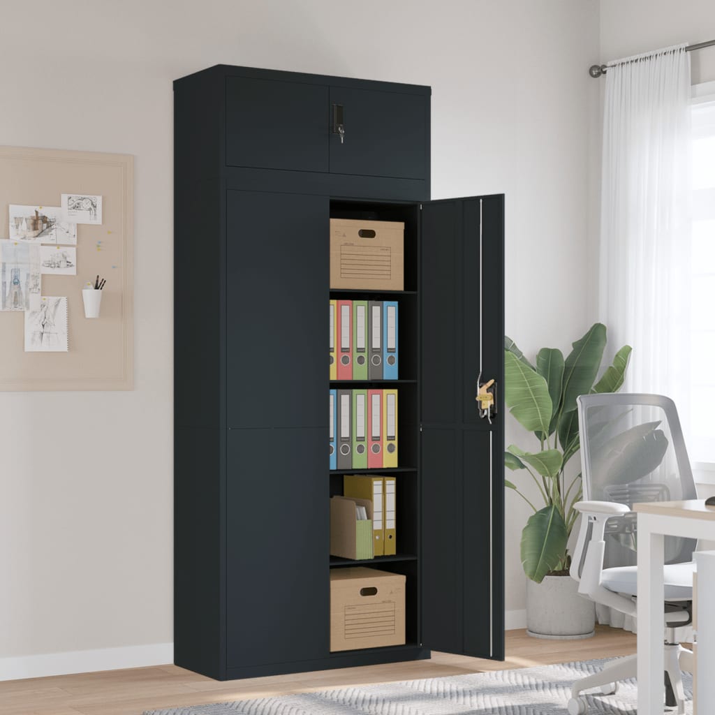 Aktenschrank Weiß 90x40x110 cm Stahl