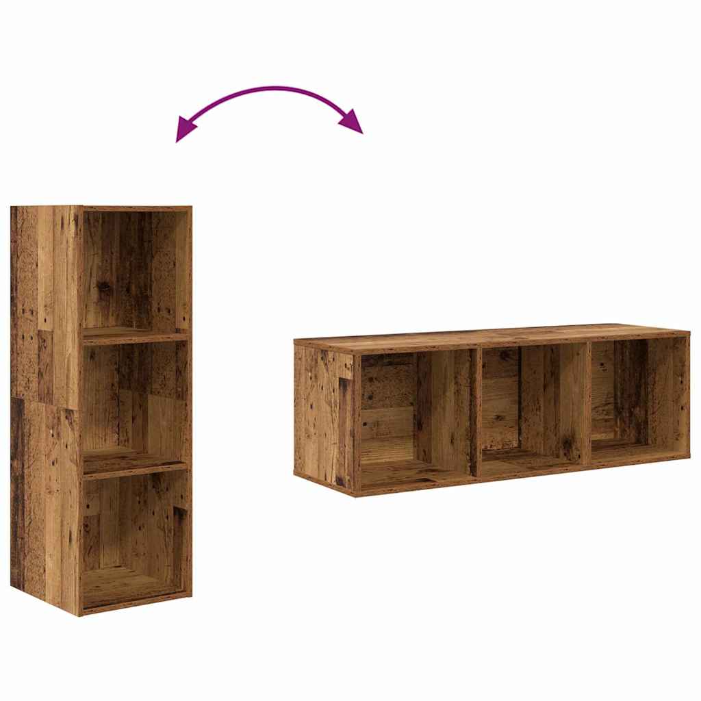 3-tlg. TV-Schrank-Set Weiß Holzwerkstoff