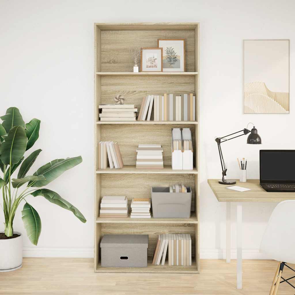Bücherregal Weiß 80x30x189 cm Holzwerkstoff