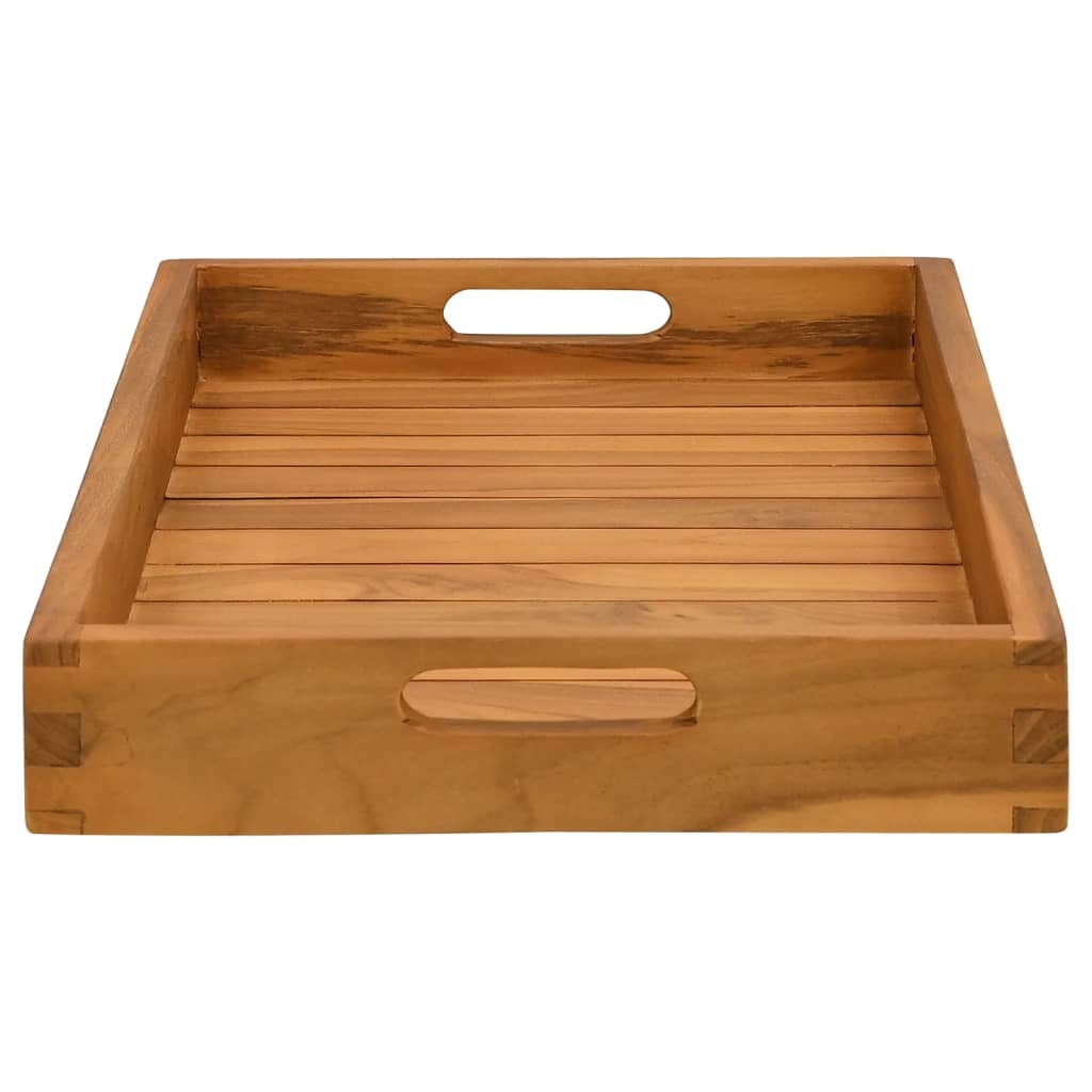 Serviertablett 60x60 cm Massivholz Teak