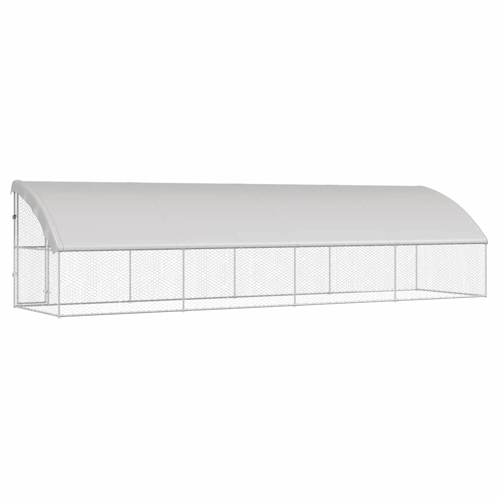 Hundekäfig 2 pcs Silber 4 x 2 x 2 m Verzinkter Stahl