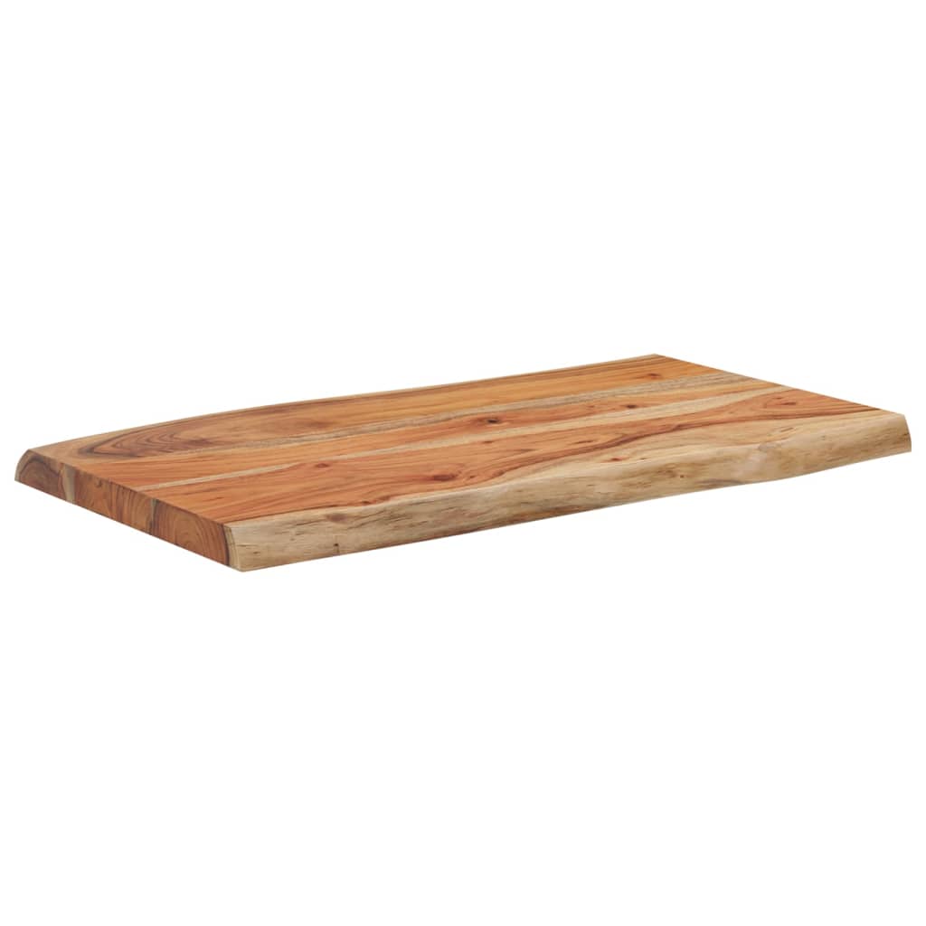 Tischplatte 40x40x2,5 cm Rechteckig Massivholz Akazie Baumkante