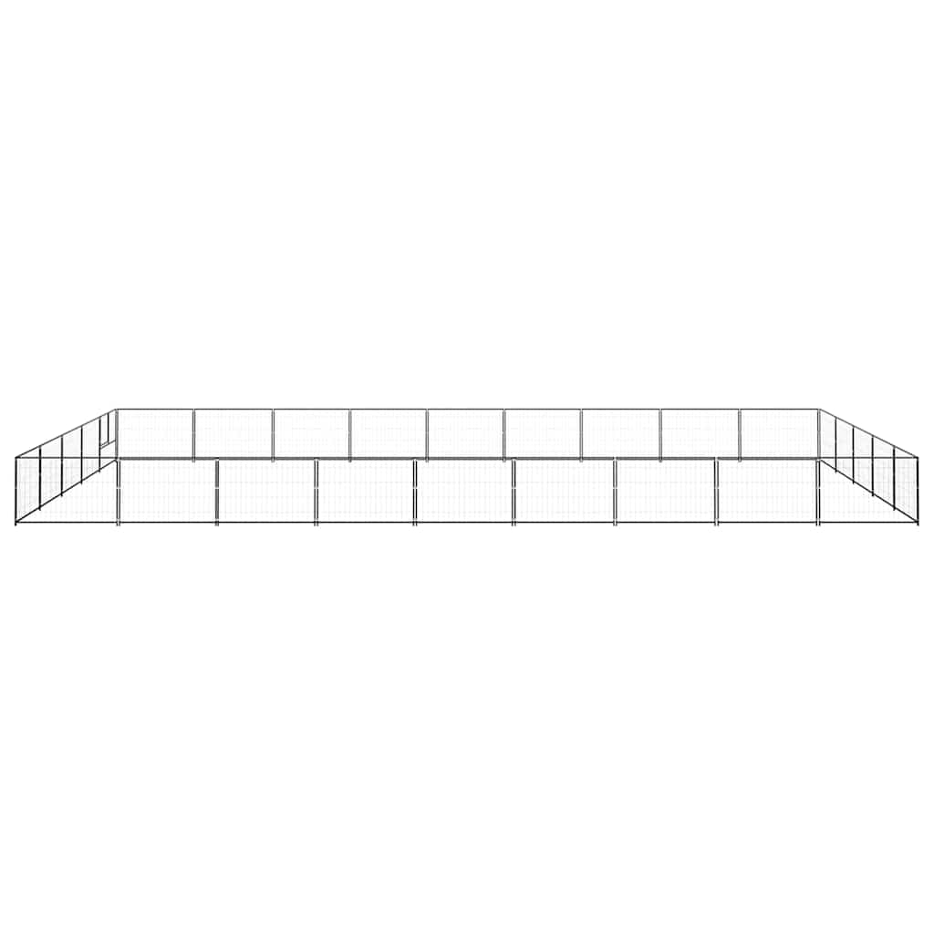 Hundezwinger Schwarz 4 m² Stahl