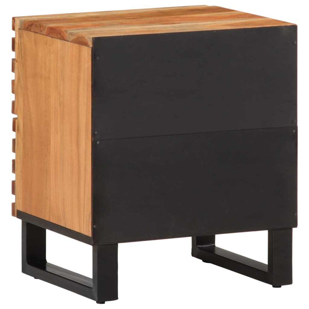 Nachttisch 40x34x46 cm Raues Mangoholz
