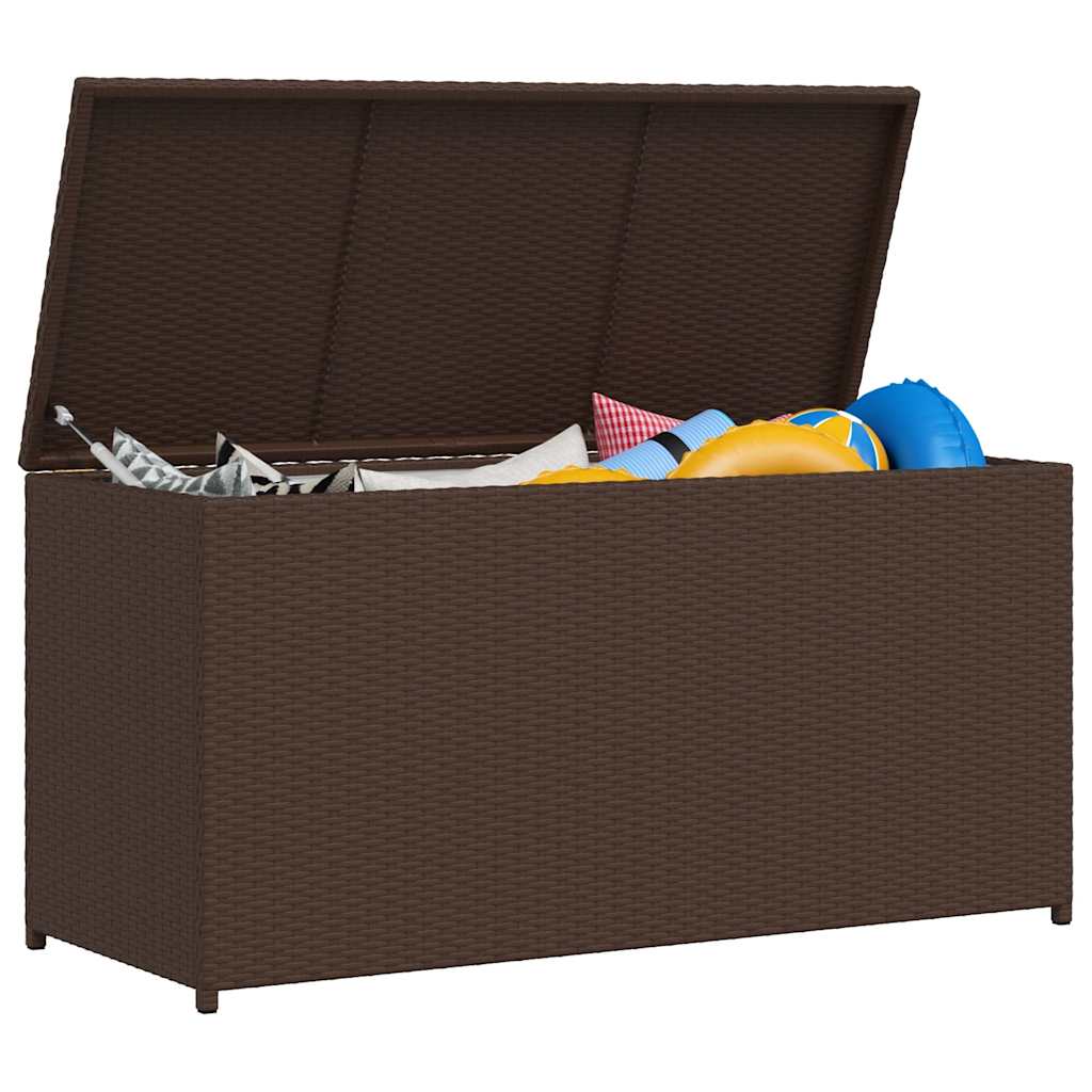 Garten-Auflagenbox Schwarz 120x50x60 cm Poly Rattan