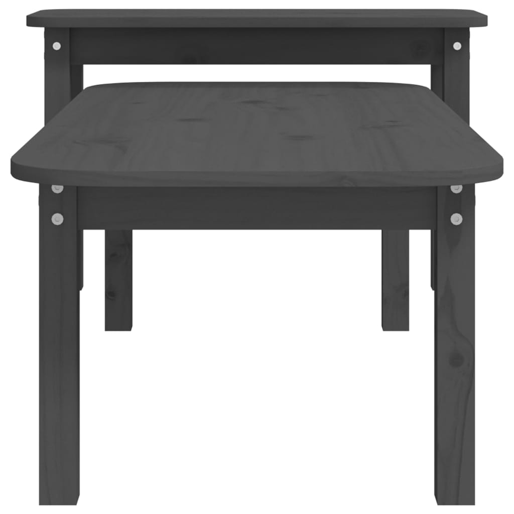 2-tlg. Couchtisch-Set Massivholz Kiefer