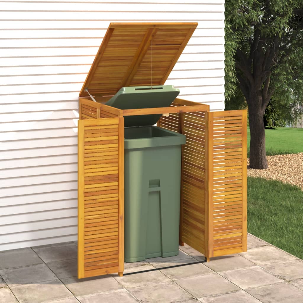 Mülltonnenbox für 2 Tonnen 140x89x117 cm Massivholz Akazie