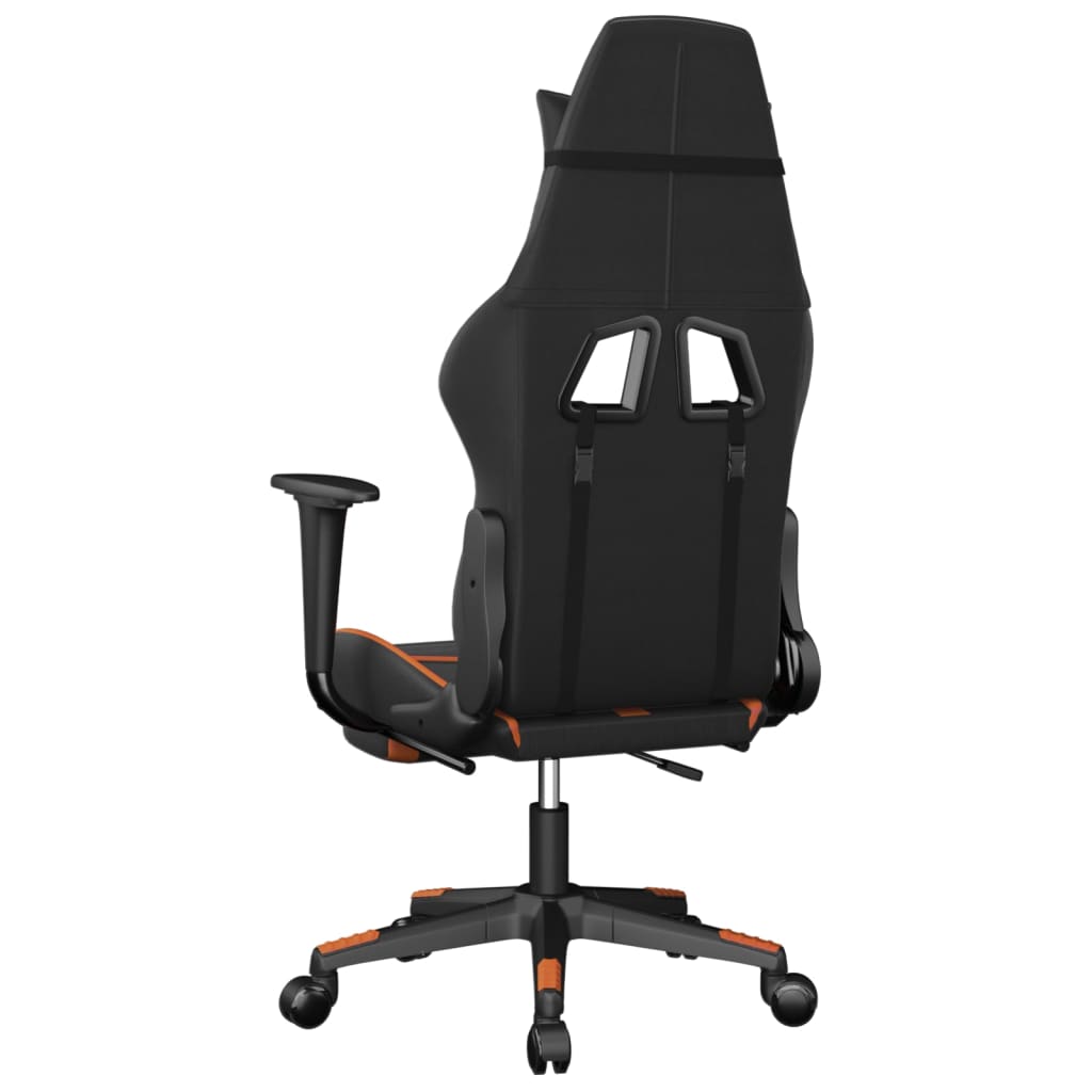 Gaming-Stuhl mit Massagefunktion Schwarz und Grün Kunstleder