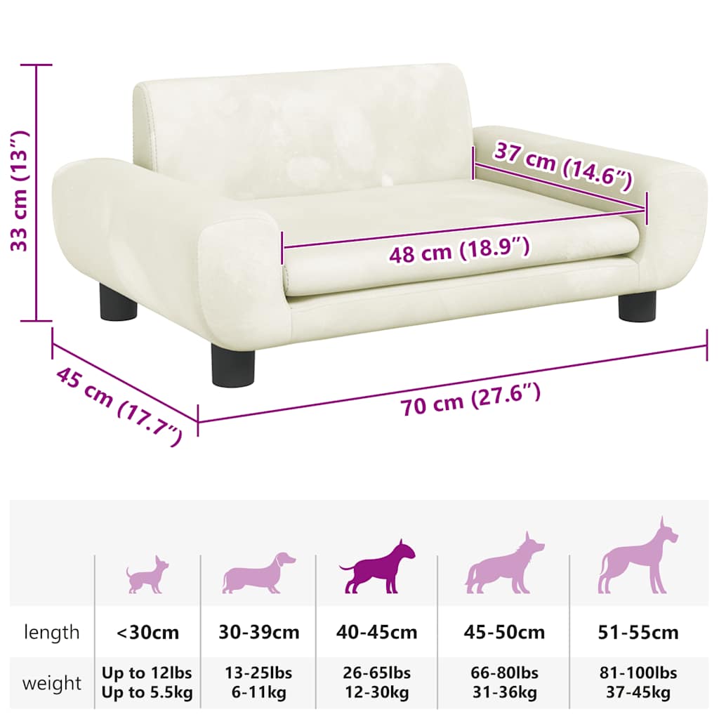 Hundebett Blau 100x54x33 cm Samt