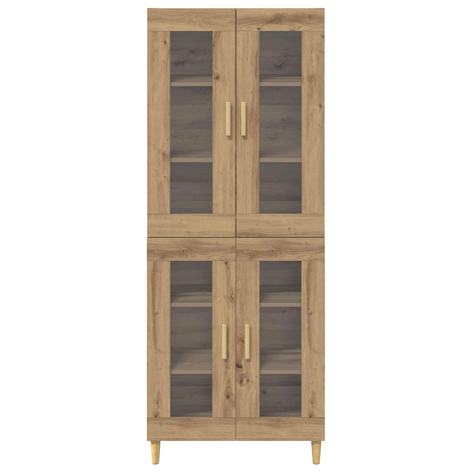 Highboard Altholz 69,5 x 34 x 180 cm Holzwerkstoff