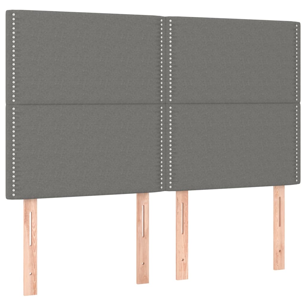 Kopfteil Dunkelgrau 80 x 5 x 118/128 cm Stoff