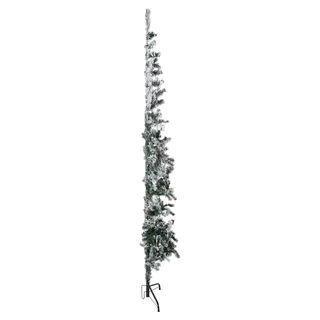 Künstlicher Halb-Weihnachtsbaum mit Ständer Schlank Weiß 180 cm