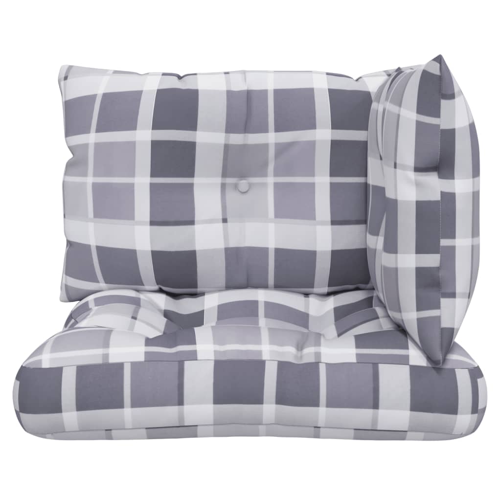 Palettenkissen 3-tlg. Taupe Stoff