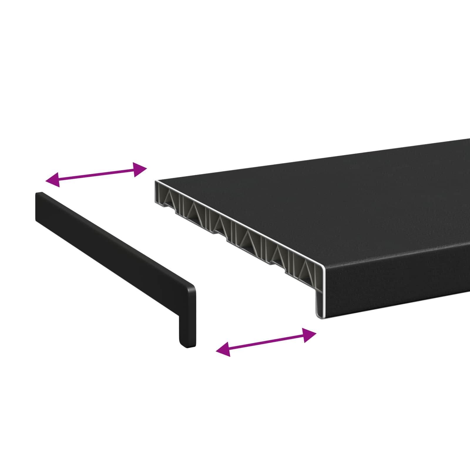 Fensterbank Weiß 60 x 10 x 4,5 cm PVC