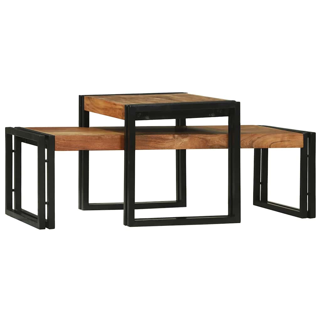 Couchtisch 2 pcs Braun 48 x 40 x 40 cm Massivholz Mango