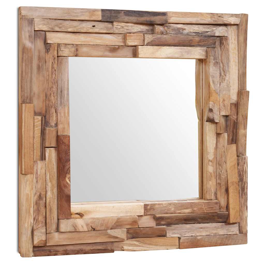 Dekorativer Spiegel Teak 120 x 60 cm Rechteckig
