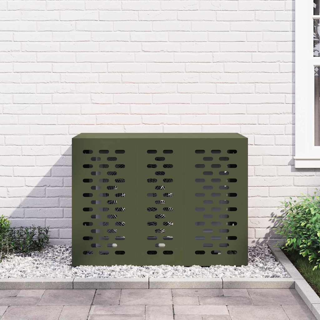 Klimaanlagenabdeckung Schwarz 90 x 40 x 60 cm Stahl