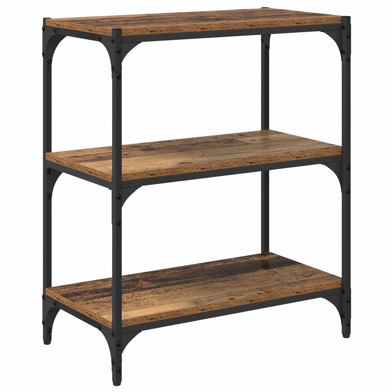 Bücherregal Schwarz 40x33x70,5 cm Holzwerkstoff und Stahl