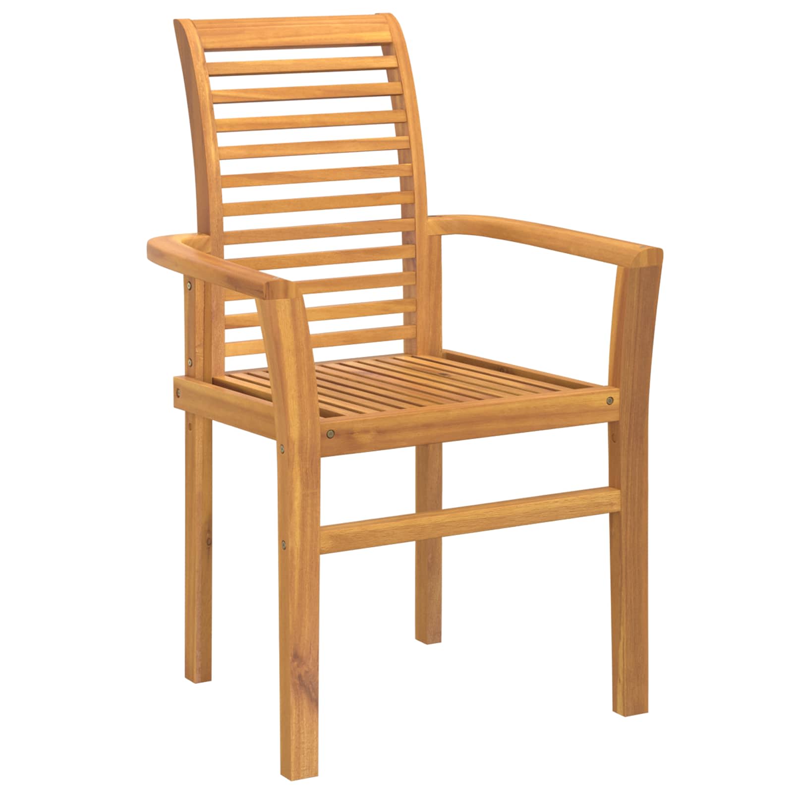 Essstühle 6 Stk. Stapelbar Massivholz Teak