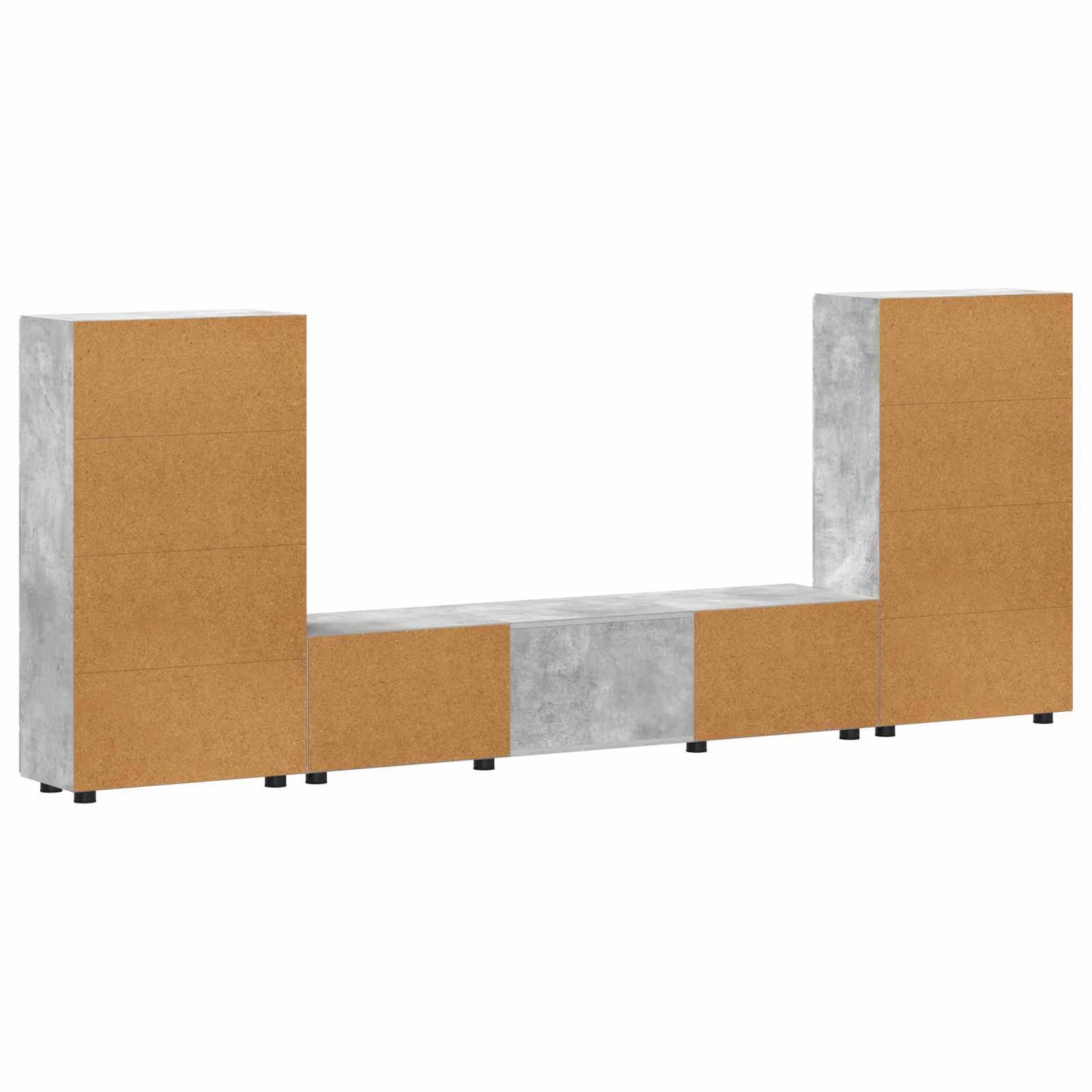 Highboard mit Regal FLORIN Weiß 60 x 35 x 182 cm Holzwerkstoff