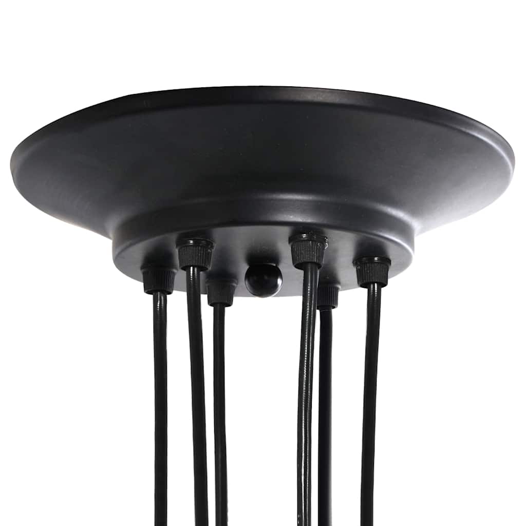 Pendelleuchte mit 3 Fassungen E27 Schwarz Metall