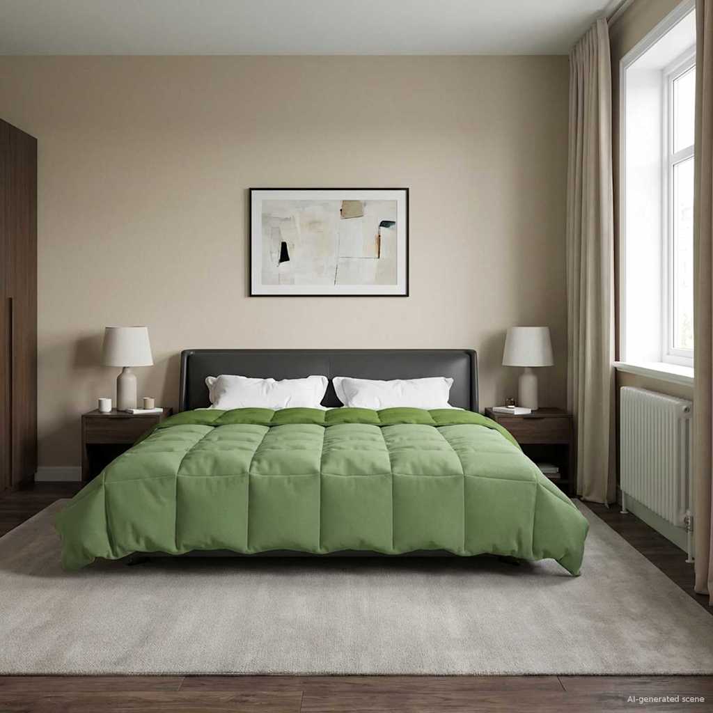 Winterbettdecke Gepolstert Anthrazit 240 x 260 cm Mikrofaser