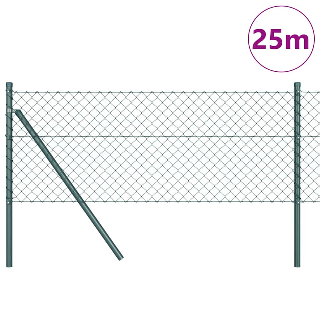 Outdoor Kettenglied-Zaun Erdfixierung 10 x 0,4 m Grün Netz