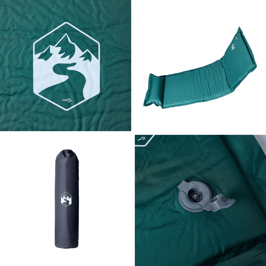 Selbstaufblasende Isomatte mit Kissen Grau