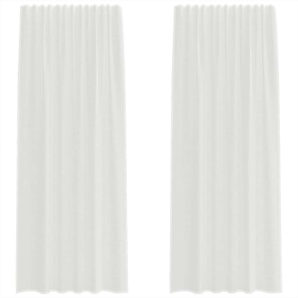 Voile Vorhänge mit Ösen 2 Stk. Apfelgrün 140x140 cm