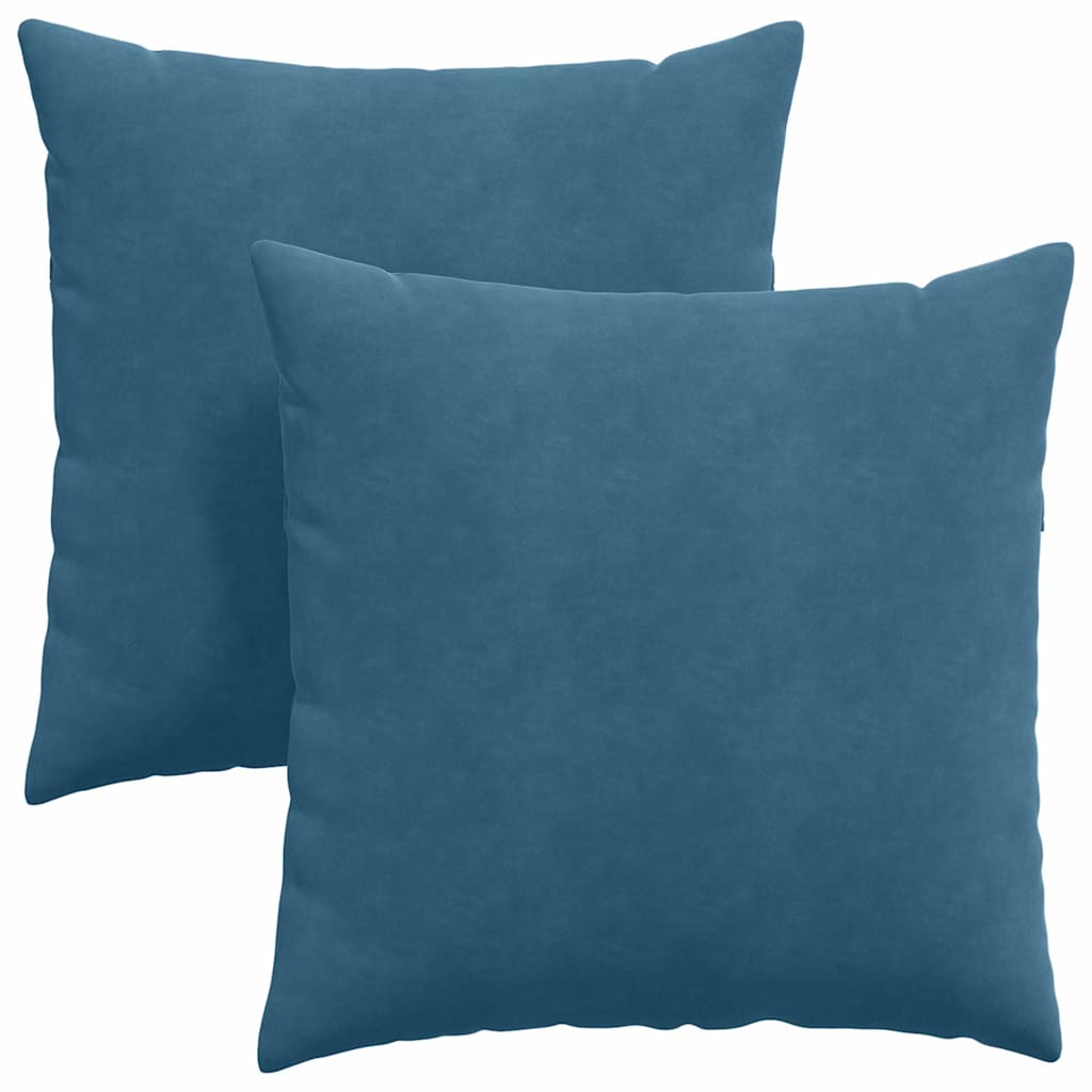 Sofakissen 2 Stück Blau 50 x 30 cm Cordstoff