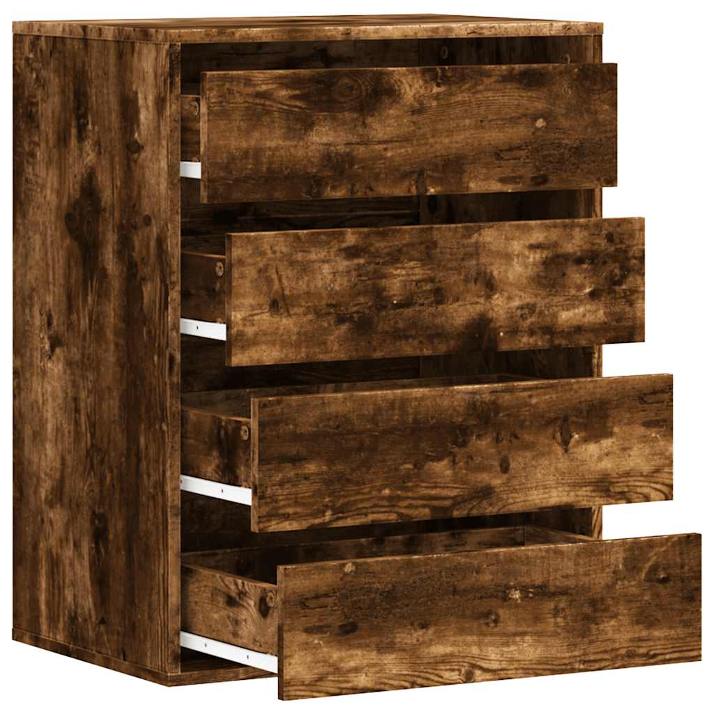 Schubladenschrank Schwarz Eichen-Optik 41 x 40 x 58 cm