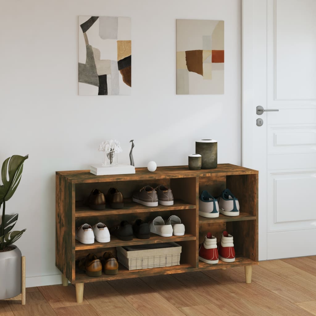 Schuhregal Weiß 102x36x60 cm Holzwerkstoff