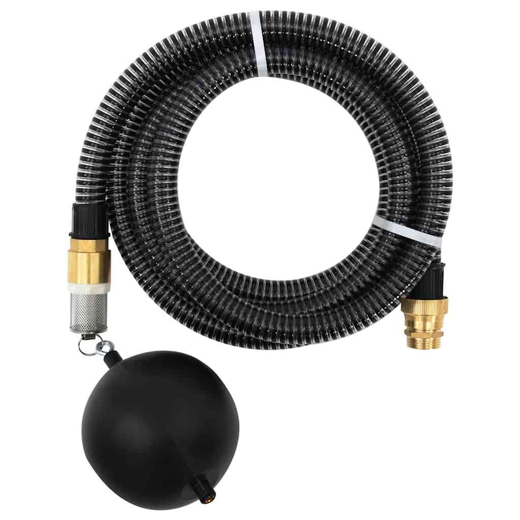 Saugschlauch mit Messing-Anschlüssen Grün 1,1" 3 m PVC
