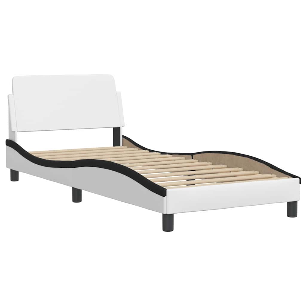 Bettgestell "Dover" Schwarz 80x200 cm Kunstleder