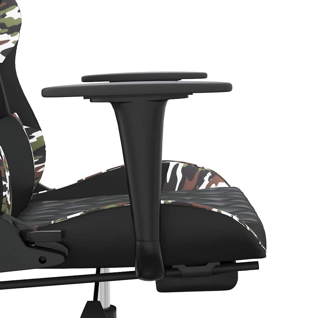 Gaming-Stuhl mit Massagefunktion Schwarz und Blau Kunstleder