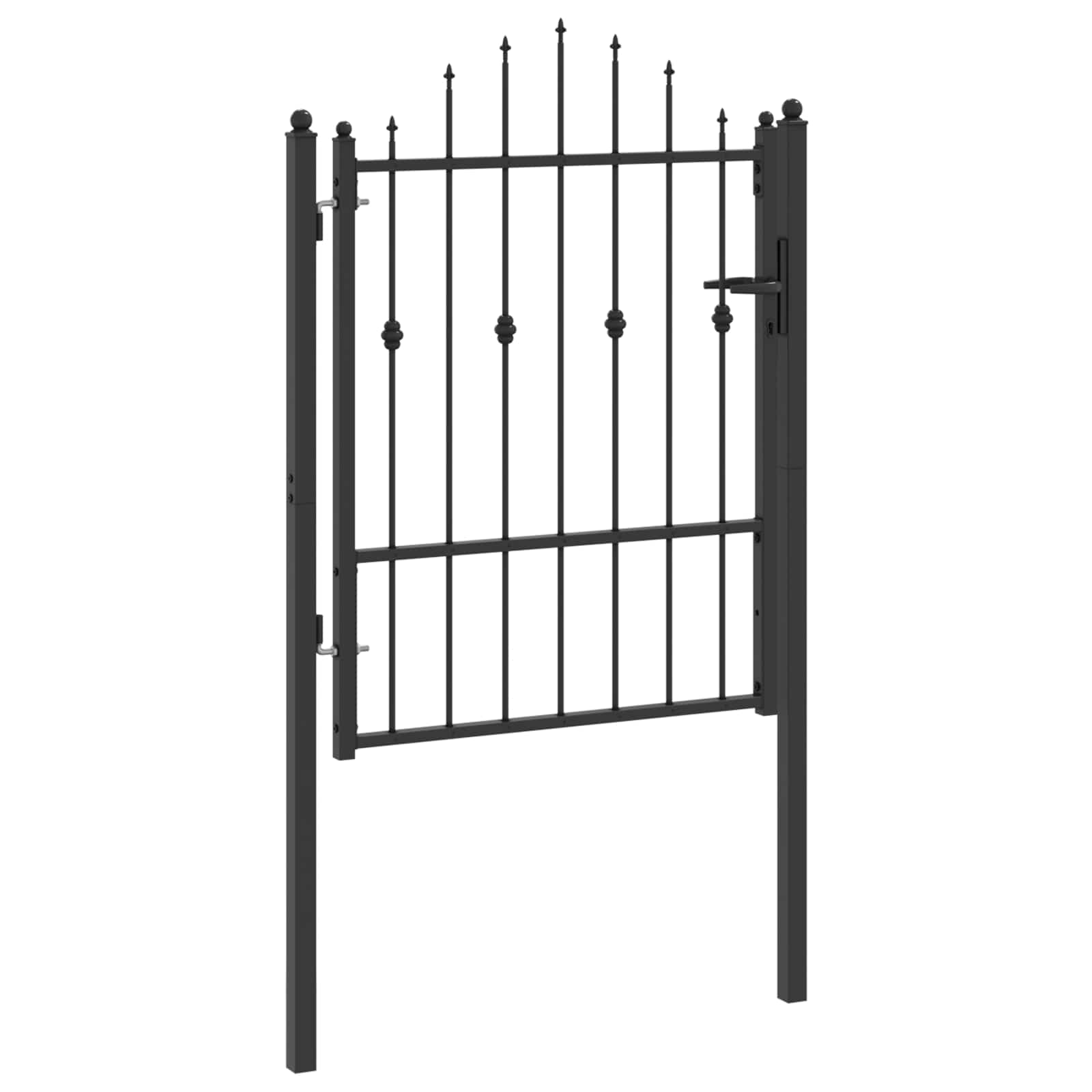 Zauntor HORST 100 x 75 cm Metall Schwarz Abschließbar